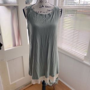 Extra long tank for layering with lace bottom
